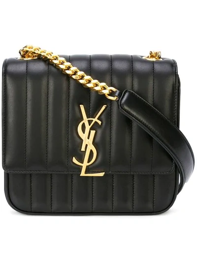 Shop Saint Laurent Medium Vicky Chain Bag - Black