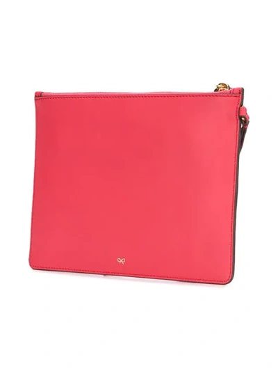 Shop Anya Hindmarch Mini Square Clutch Bag - Pink