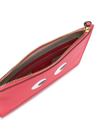 Shop Anya Hindmarch Mini Square Clutch Bag - Pink