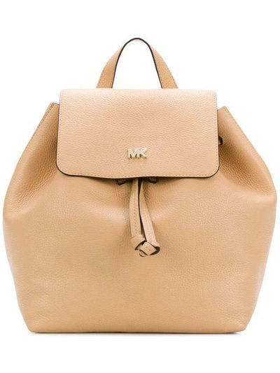 Shop Michael Michael Kors Branded Backpack - Neutrals