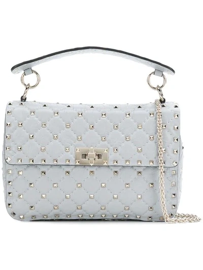 Shop Valentino Rockstud Spike Chain Bag In Grey