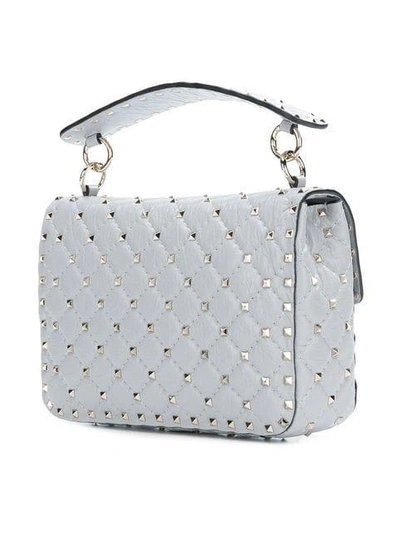 Shop Valentino Rockstud Spike Chain Bag In Grey