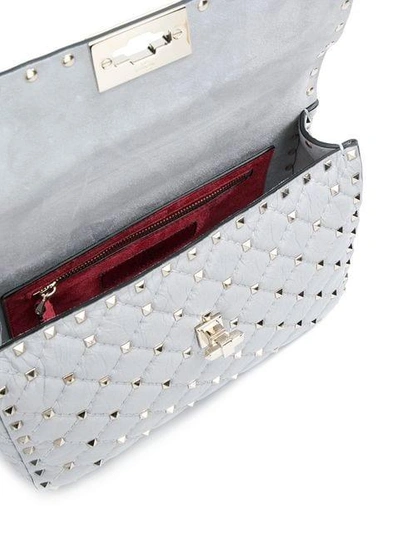Shop Valentino Rockstud Spike Chain Bag In Grey