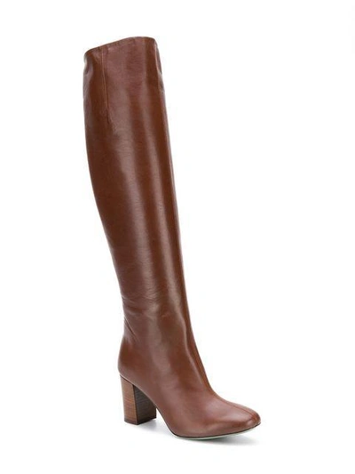 Shop Paola D'arcano Knee Length Boots - Brown