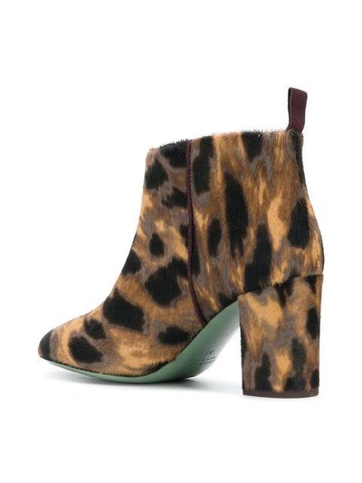 Shop Paola D'arcano Leopard Print Ankle Boots In Neutrals