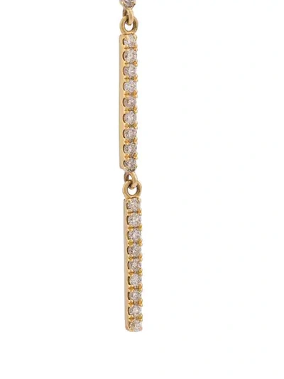 Shop Jennifer Meyer Pavé Stick Drop Earrings In Yellow