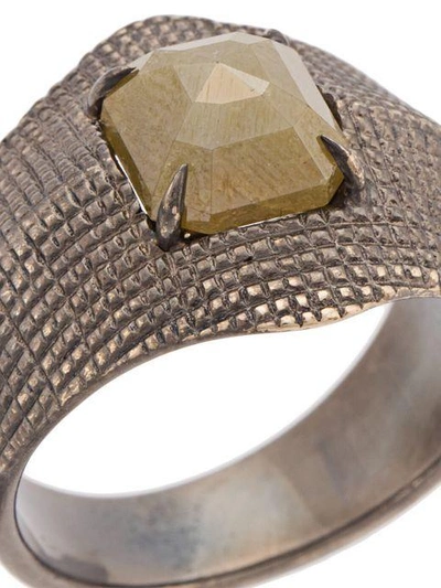Shop Loree Rodkin 18kt Gold Yellow Diamond Ring In Grey