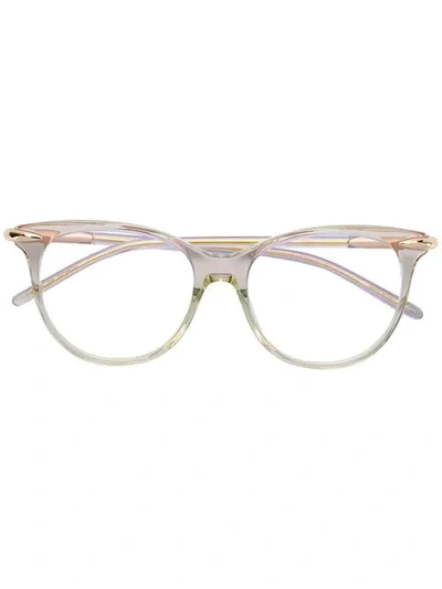 Shop Pomellato Eyewear Transparent Frame Glasses - Neutrals
