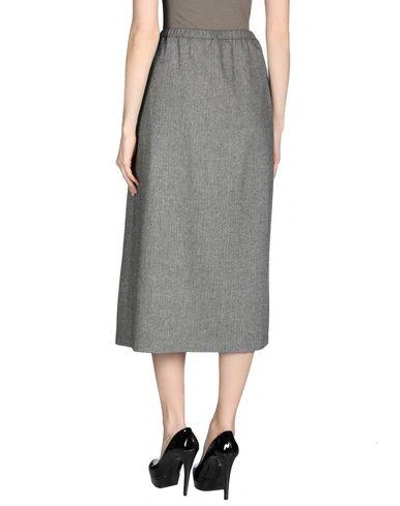 Shop Megan Park Midi Skirts In Grey