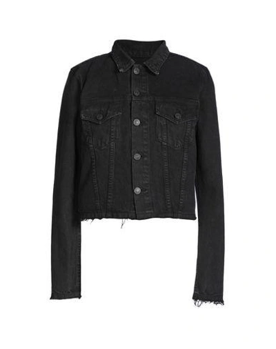 Shop Re/done Denim Jacket In Black
