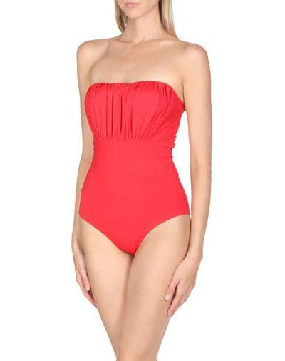 Shop Id Sarrieri One-piece Swimsuits In Red