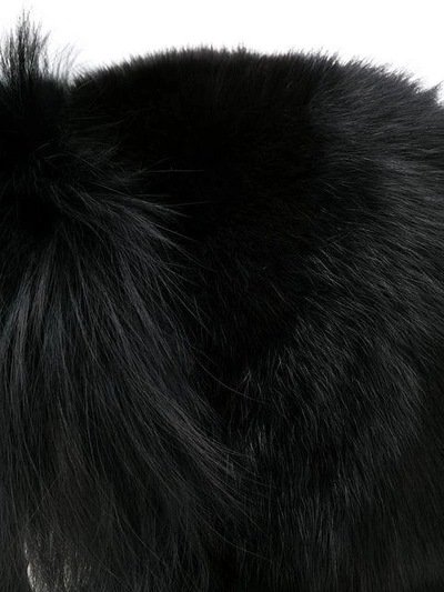 Shop Saint Laurent Fur Yeti Hat In Black