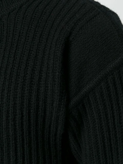 Shop Rick Owens Roll Neck Knitted Jumper In Black