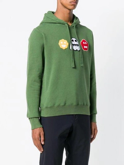 Shop Aspesi Kinky Atoms Hoodie - Green