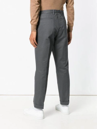 Shop Z Zegna Rolled Up Straight-leg Trousers - Green