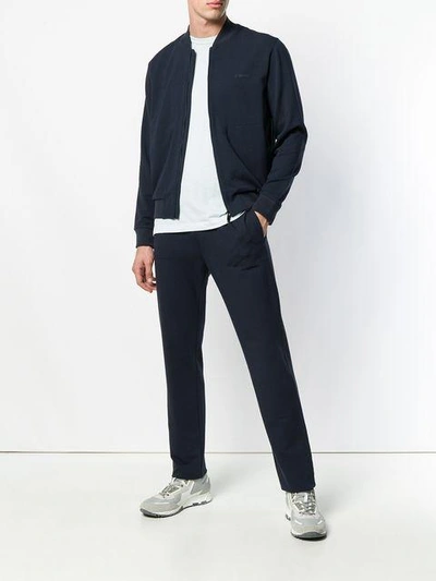 Shop Z Zegna Straight Leg Track Pants - Blue