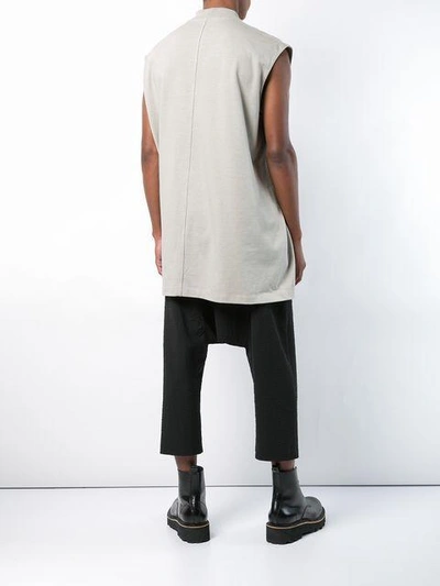 Shop Rick Owens Long Length Tank Top - Grey