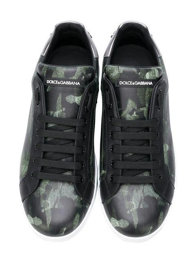 Shop Dolce & Gabbana Printed Low-top Trainers In Green