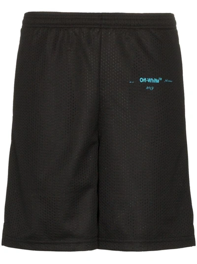 Shop Off-white Gradient Mesh Shorts In Black