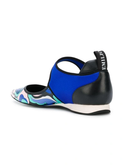 Shop Emilio Pucci Neoprene Ballerina Sneakers - Blue