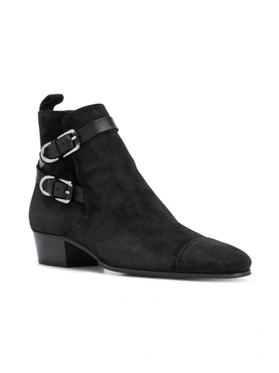 Shop Balmain Western Ankle Boots - Black