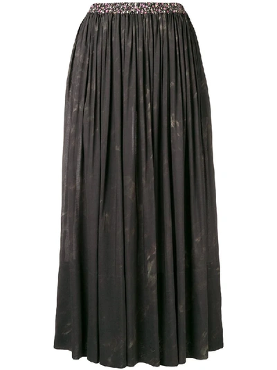 Shop Vivienne Westwood Anglomania Pleated Midi Skirt - Black