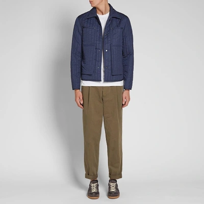 Shop Craig Green Quilted Worker Jacket In Blue