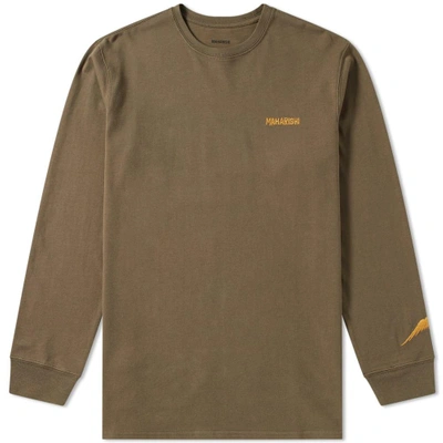 Shop Maharishi Long Sleeve Dragon Tee In Green