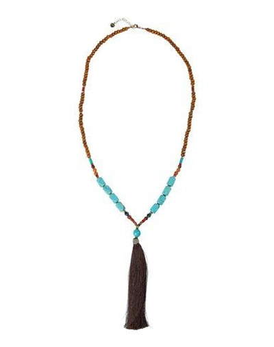 Shop Kenneth Jay Lane Necklace In Turquoise