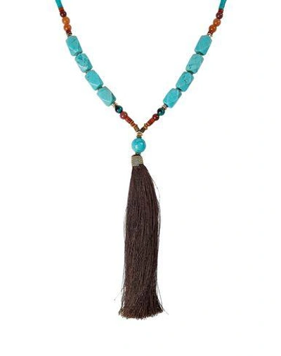 Shop Kenneth Jay Lane Necklace In Turquoise