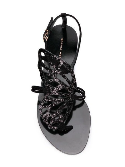 Shop Sophia Webster Buckled Sandals In Black
