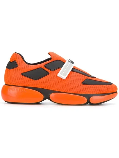 Shop Prada Running Sneakers - Orange