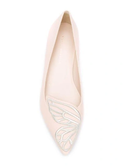 Shop Sophia Webster Embroidered Ballerinas - Neutrals