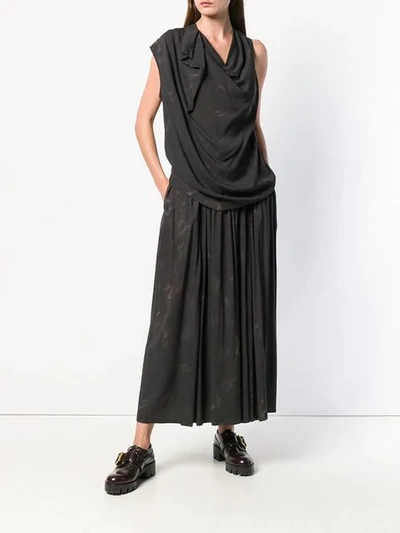 Shop Vivienne Westwood Anglomania Sleeveless Draped Top In Black