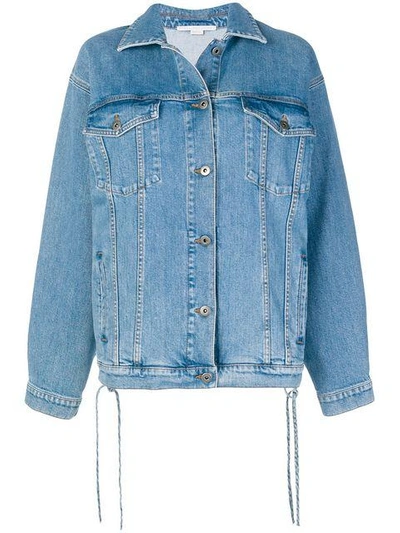 Shop Stella Mccartney Long Sleeved Denim Jacket In Blue