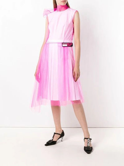Shop Prada Midi Dress - Pink & Purple