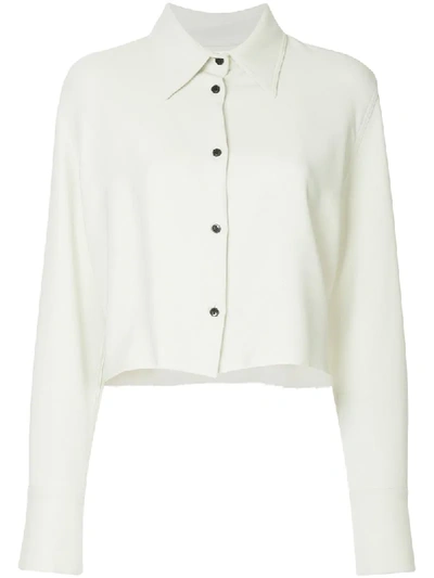 Shop Song For The Mute Loose Asymmetric Blouse - White