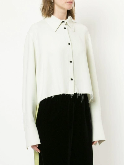 Shop Song For The Mute Loose Asymmetric Blouse - White
