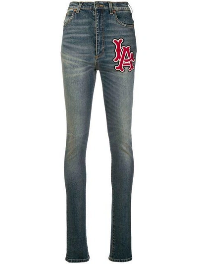 Shop Gucci High-waisted Skinny Jeans - Blue