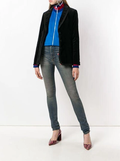 Shop Gucci High-waisted Skinny Jeans - Blue