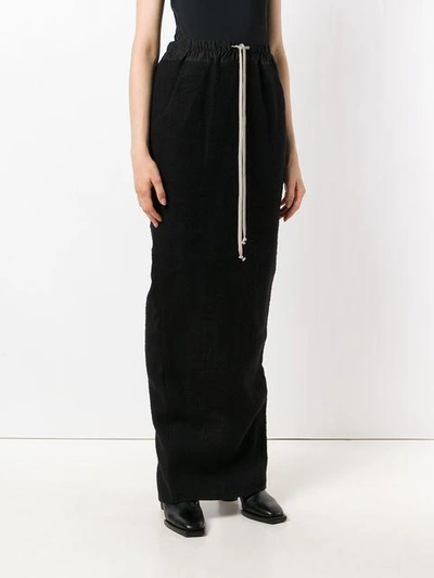 Shop Rick Owens Fitted Full Skirt - Black
