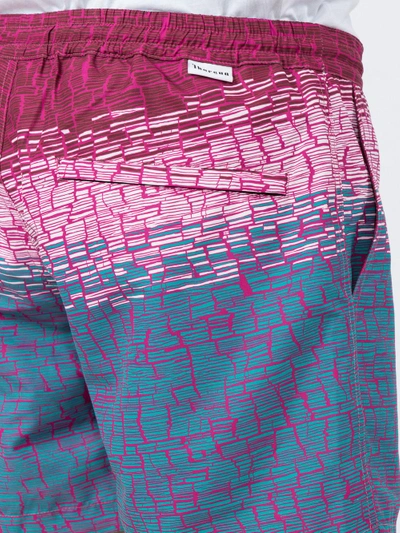 Shop Thorsun Tricolor Print Swim Shorts