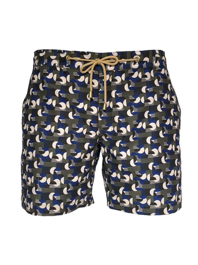 Shop Thorsun Geometric Print Titan Swim Shorts