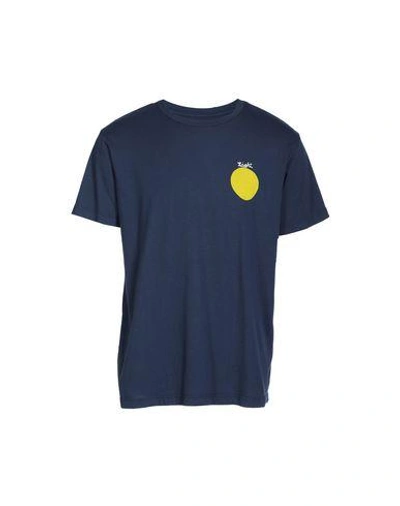 Shop Mollusk T-shirt In Dark Blue