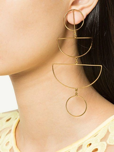Shop Mercedes Salazar Juego Earrings In Metallic