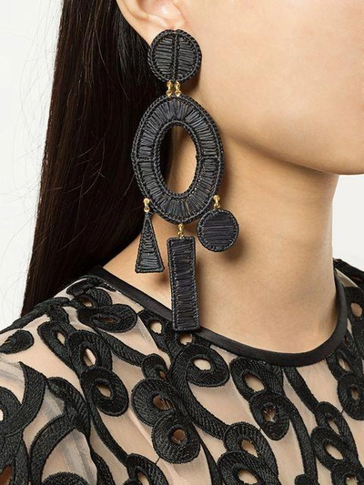 Shop Mercedes Salazar Tropic Earrings In Black