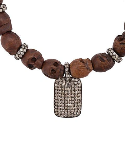 Shop Loree Rodkin Skull Bead Bracelet - Brown