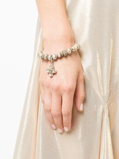 floral charm bracelet