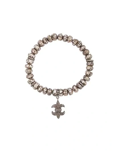 Shop Loree Rodkin Etched Charm Bracelet In Metallic
