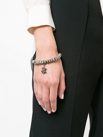 Shop Loree Rodkin Etched Charm Bracelet In Metallic